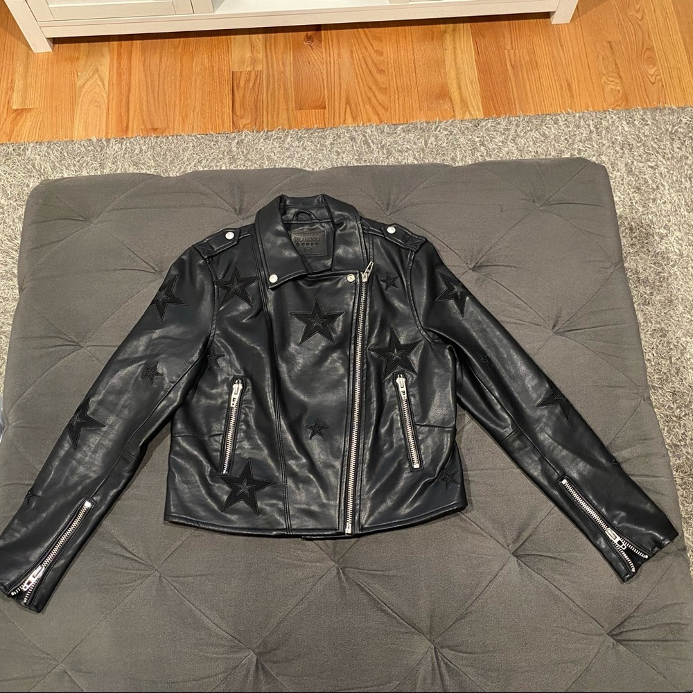 BLANKNYC Star leather moto jacket